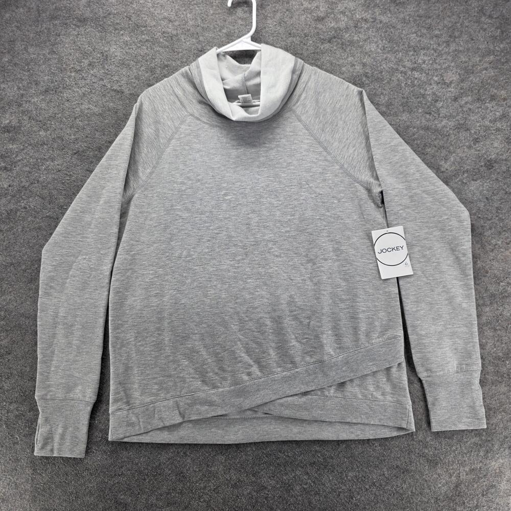Jockey Sweatshirt Womens Large R&R Cowl Neck Brushed Fleece Pullover Cozy Top